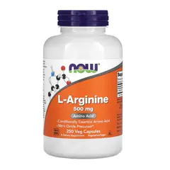 NOW L-Arginine 500 mg 250 caps, Фасовка: 250 caps, NOW L-Arginine 500 mg 250 caps, Фасовка: 250 caps  в интернет магазине Mega Mass