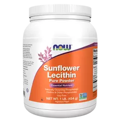 NOW Sunflower Lecithin 454 g Pure Powder, NOW Sunflower Lecithin 454 g Pure Powder  в интернет магазине Mega Mass