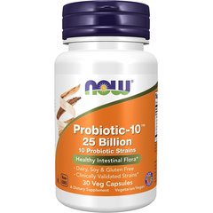 NOW Probiotic-10 25 Billion 30 caps, NOW Probiotic-10 25 Billion 30 caps  в интернет магазине Mega Mass