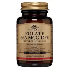 Solgar Folate 666 mcg DFE (400 mcg folate acid) 100 tabs, Фасування: 100 tabs, Коцентрація: 400 mcg, image 