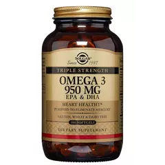 Solgar Omega 3 950 mg 100 softgels, Solgar Omega 3 950 mg 100 softgels  в интернет магазине Mega Mass