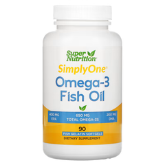 Super Nutrition SimplyOne Omega-3 Fish oil 90 sofrgels, image 