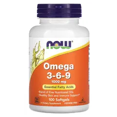 NOW Omega 3-6-9 1000 mg 100 softgels, Фасовка: 100 softgels, NOW Omega 3-6-9 1000 mg 100 softgels, Фасовка: 100 softgels  в интернет магазине Mega Mass