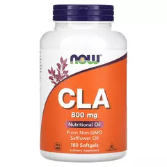 NOW CLA 800 mg 90 softgels, image 