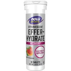 NOW Effer-Hydrate 10 tabs, Фасовка: 51 g, Смак: Strawberry Orange / Полуниця Апельсин, image 