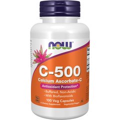 NOW C-500 Calcium Ascorbate 100 veg caps, image 