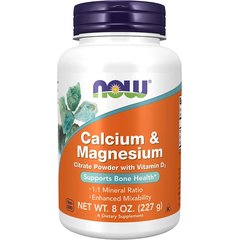 NOW Calcium & Magnesium + D3 227 g, Фасовка: 227 g, NOW Calcium & Magnesium + D3 227 g, Фасовка: 227 g  в интернет магазине Mega Mass