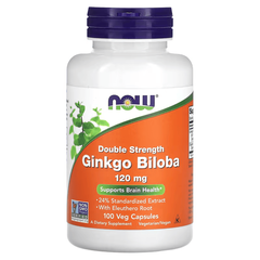 NOW Ginkgo Biloba 120 mg 100 caps, Фасовка: 100 caps, image 
