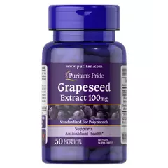 Puritan's Pride Grapeseed Extract 100 mg 50 caps, Puritan's Pride Grapeseed Extract 100 mg 50 caps  в интернет магазине Mega Mass