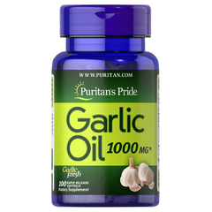 Puritan's Pride Garlic Oil 1000 mg 100 softgels, Puritan's Pride Garlic Oil 1000 mg 100 softgels  в интернет магазине Mega Mass