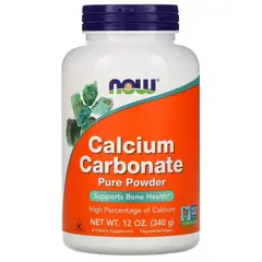 NOW Calcium Carbonate 340 g, image 