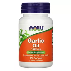 NOW Garlic Oil 1500 mg 100 softgels, NOW Garlic Oil 1500 mg 100 softgels  в интернет магазине Mega Mass