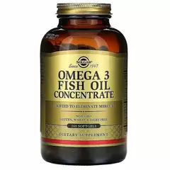 Solgar Omega 3 Fish Oil Concentrate 240 softgels, Solgar Omega 3 Fish Oil Concentrate 240 softgels  в интернет магазине Mega Mass