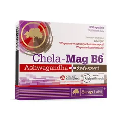 Olimp Chela-Mag B6 Ashwagandha+Zenshen 30 caps, image 