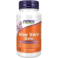 NOW Aloe Vera Gels 10 000 mg 100 softgels, image 