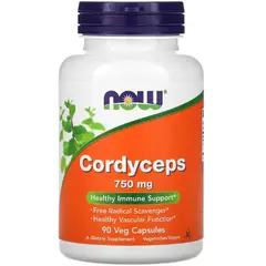 NOW Cordyceps 750 mg 90 caps, image 