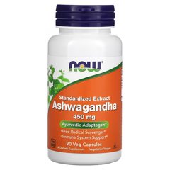 NOW Ashwagandha 450 mg 90 caps, NOW Ashwagandha 450 mg 90 caps  в интернет магазине Mega Mass