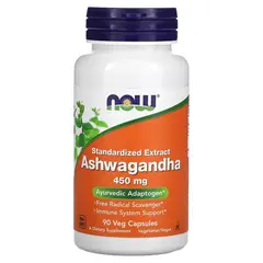 NOW Ashwagandha 450 mg 90 caps, Фасування: 90 caps, Концентрація: 450 mg, image 
