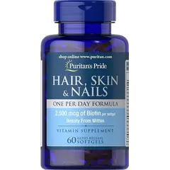 Puritan`s Pride Hair Skin & Nails One per Day Formula 60 softgels, Фасовка: 60 softgels, Puritan`s Pride Hair Skin & Nails One per Day Formula 60 softgels, Фасовка: 60 softgels  в интернет магазине Mega Mass