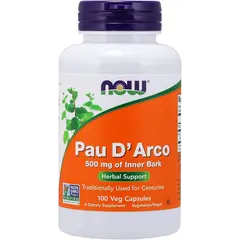NOW Pau D’Arco 500 mg 100 caps, NOW Pau D’Arco 500 mg 100 caps  в интернет магазине Mega Mass