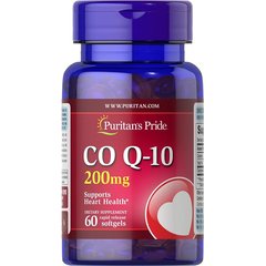 Puritan’s Pride CO Q-10 200 mg 60 softgels, Puritan’s Pride CO Q-10 200 mg 60 softgels  в интернет магазине Mega Mass