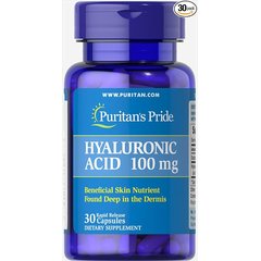 Puritan's Pride Hyaluronic Acid 100 mg 30 caps, Фасовка: 30 caps, image 