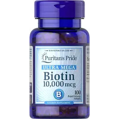 Puritan's Pride Biotin (10,000 mcg) 100 softgels, Фасування: 100 softgels, image 