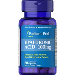 Puritan's Pride Hyaluronic Acid 100 mg 60 caps, Фасовка: 60 caps, image 