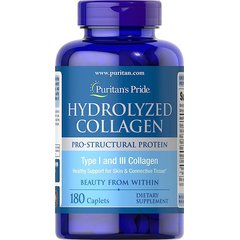 Puritan's Pride Hydrolyzed Collagen 1000 mg 180 tabs, Puritan's Pride Hydrolyzed Collagen 1000 mg 180 tabs  в интернет магазине Mega Mass