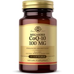 Solgar CoQ-10 100 mg 30 sofgels, Solgar CoQ-10 100 mg 30 sofgels  в интернет магазине Mega Mass