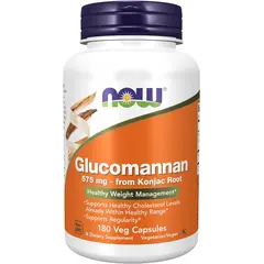 NOW Glucomannan 575 mg 180 caps, image 