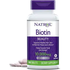 Natrol Biotin 10.000 mcg 100 tabs, Natrol Biotin 10.000 mcg 100 tabs  в интернет магазине Mega Mass