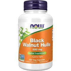 NOW Black Walnut Hulls 500 mg 100 Veg Capsules, NOW Black Walnut Hulls 500 mg 100 Veg Capsules  в интернет магазине Mega Mass