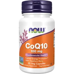 NOW CoQ10 100 mg 30 caps, Фасування: 30 caps, Концентрація: 100 mg, image 