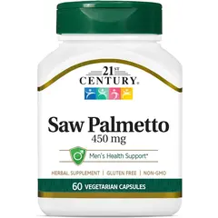 21 Century Saw Palmetto 450mg 60 Veg Capsules, 21 Century Saw Palmetto 450mg 60 Veg Capsules  в интернет магазине Mega Mass