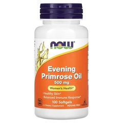 NOW Evening Primrose Oil 500 mg 100 soft, NOW Evening Primrose Oil 500 mg 100 soft  в интернет магазине Mega Mass