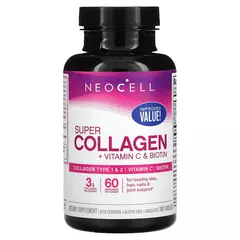 Neo Cell Super Collagen + C + Biotin 180 tabs, Neo Cell Super Collagen + C + Biotin 180 tabs  в интернет магазине Mega Mass