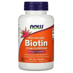 NOW Biotin 10000 mcg 120 caps, NOW Biotin 10000 mcg 120 caps  в интернет магазине Mega Mass