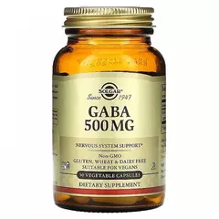 Solgar Gaba 500 mg 50 caps, Solgar Gaba 500 mg 50 caps  в интернет магазине Mega Mass
