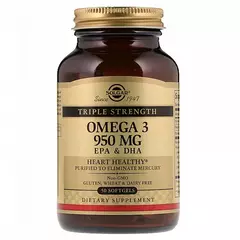 Solgar Omega 3 950 mg 50 softgels, Solgar Omega 3 950 mg 50 softgels  в интернет магазине Mega Mass