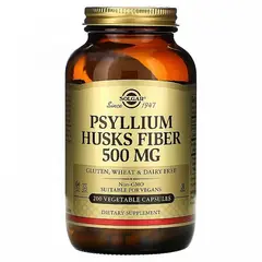 Solgar Psyllium Husks Fiber 500 mg 200 caps, image 