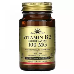 Solgar Vitamin B2 100 mg 100 caps, Solgar Vitamin B2 100 mg 100 caps  в интернет магазине Mega Mass