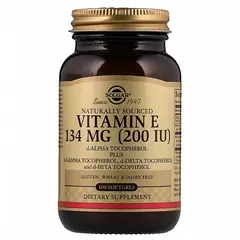 Solgar Vitamin E 134 mg (200 IU) 100 softgels, image 