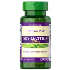 Puritan's Pride Soy Lecithin 520 mg 100 Softgels, Фасовка: 100 softgels, Концентрация: 520 mg, Puritan's Pride Soy Lecithin 520 mg 100 Softgels, Фасовка: 100 softgels, Концентрация: 520 mg  в интернет магазине Mega Mass