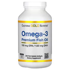 California Gold Nutrition Omega-3 Premium Fish Oil 240 softgels, Фасовка: 240 softgels, California Gold Nutrition Omega-3 Premium Fish Oil 240 softgels, Фасовка: 240 softgels  в интернет магазине Mega Mass