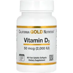 California Gold Nutrition Vitamin D3 50 mcg 2,000 IU 90 softgels, Фасування: 90 caps, Концентрація: 2000 IU, Коцентрація: 2000 UI, image 