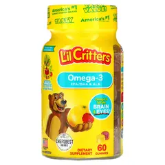 L'il Critters Omega-3 60 gummies, Фасовка: 60 gummies, L'il Critters Omega-3 60 gummies, Фасовка: 60 gummies  в интернет магазине Mega Mass
