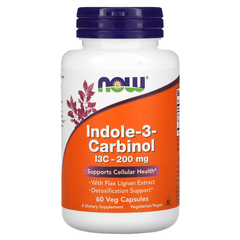 NOW Indole-3-Carbinole 200 mg 60 caps, image 