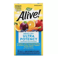 Nature's Way Alive Men's 50+ Ultra Potency Complete Multivitamin 60 tabs, Nature's Way Alive Men's 50+ Ultra Potency Complete Multivitamin 60 tabs  в интернет магазине Mega Mass