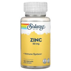 Solaray Zinc 50 mg 100 Veg caps, Solaray Zinc 50 mg 100 Veg caps  в интернет магазине Mega Mass